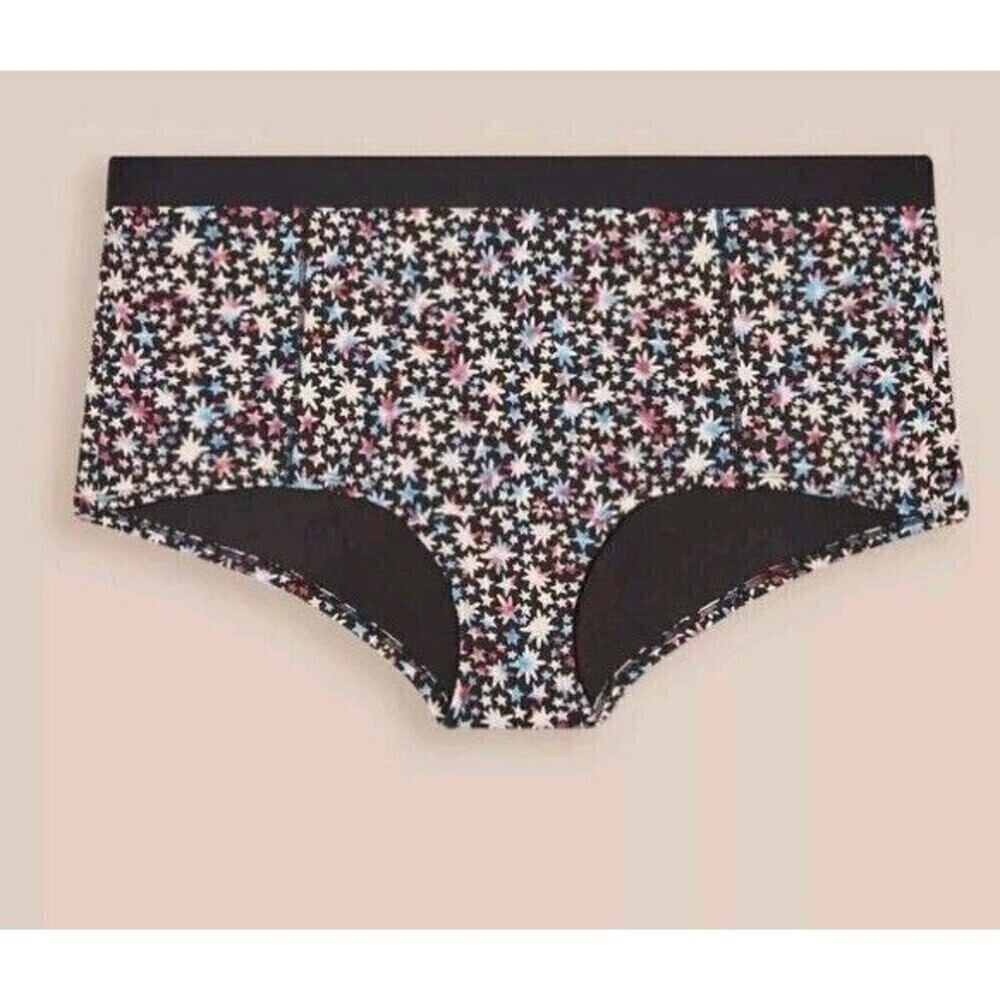 Torrid Curve Boyshort Size 2 XXL Stars Black Star Cotton Mid-Rise Stretch New